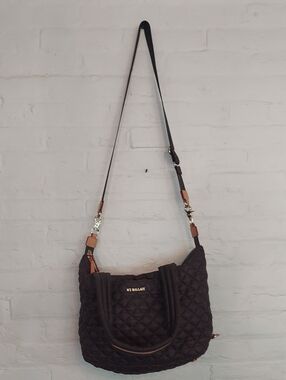 MZ WALLACE Sutton Deluxe Magnet / Dark Gray Quilted Women's Bag,Medium, Like New